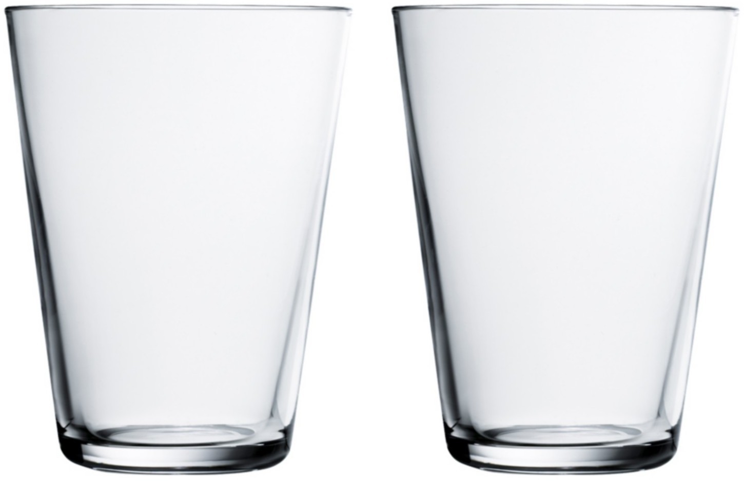 Clear drinking glass set