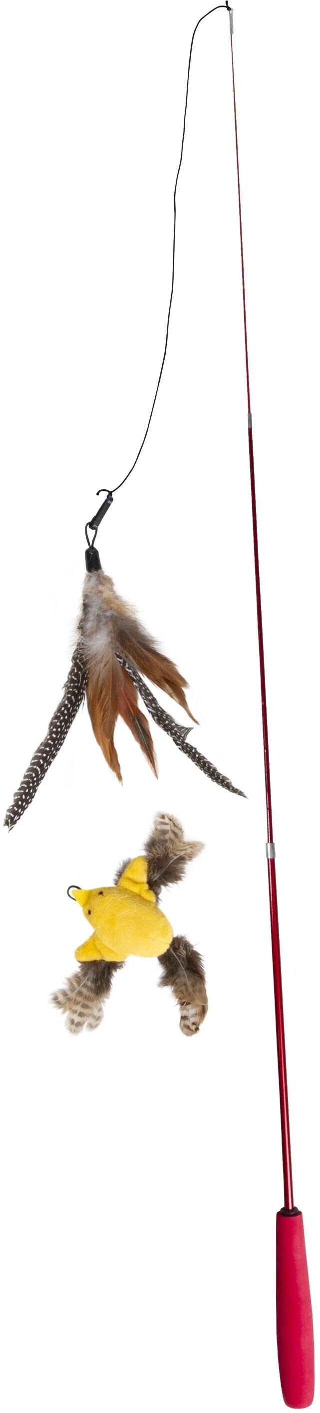 Cat teaser toy with catnip